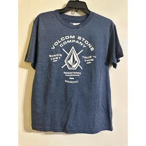 Volcom Stone Boys Tee Shirt Blue Size Large NWT